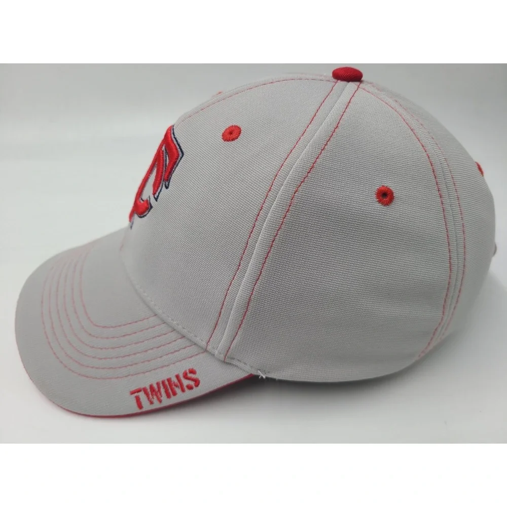 Minnesota Twins Fan Favorite Adjustable Hat Cap Polyester Blend Men MLB Gray Red